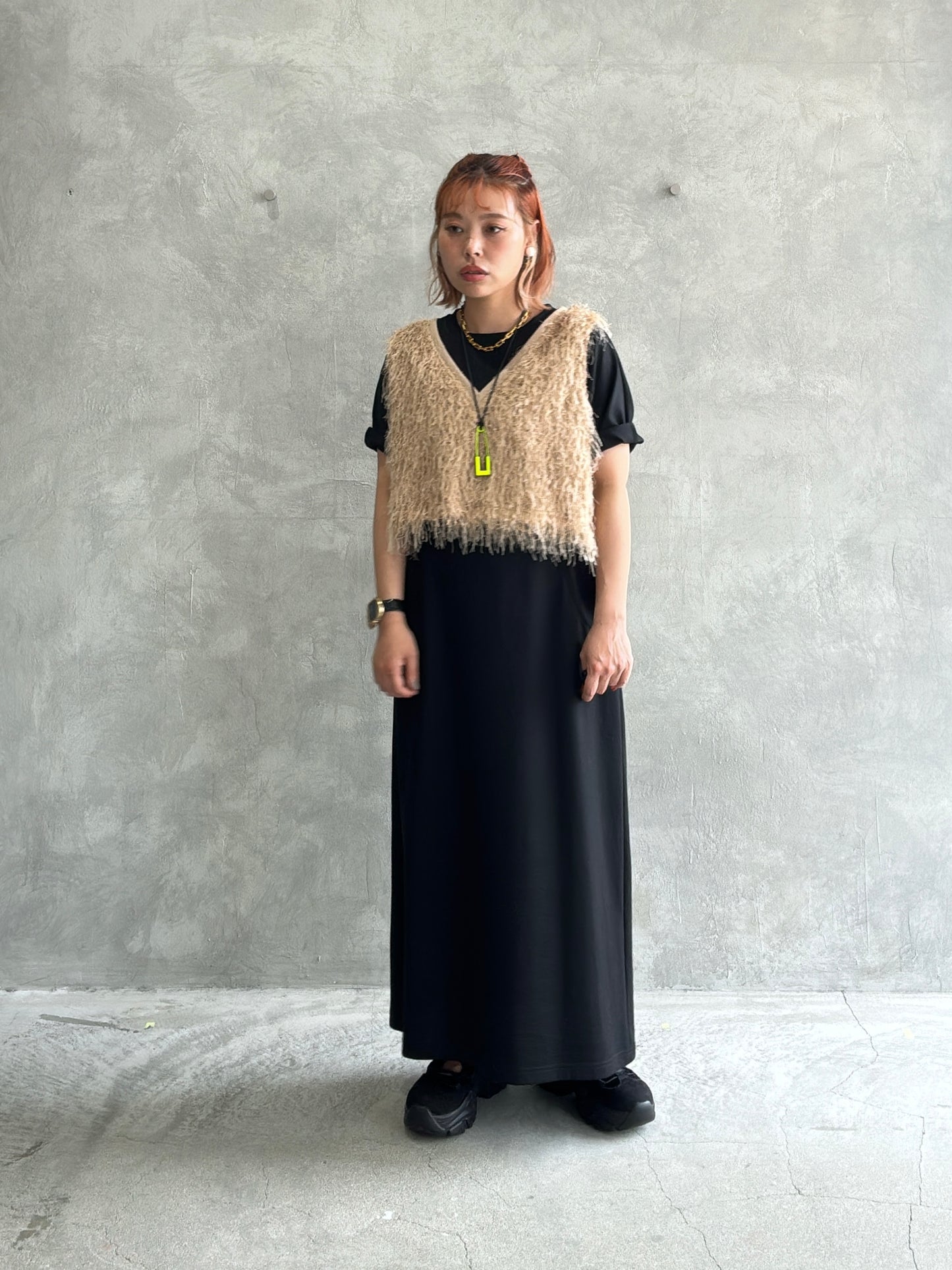 ウエストカッティングワンピース／Dignite collier