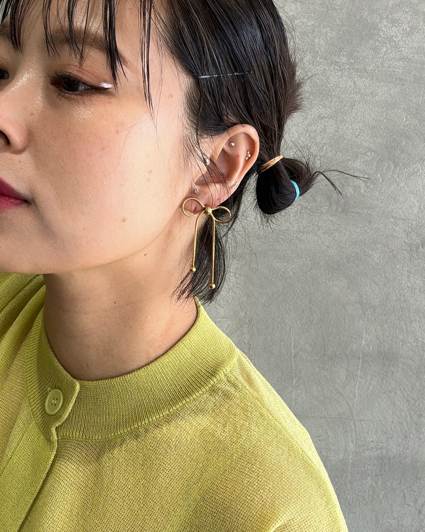 リボンデザインピアス／No.9／BUYING series
