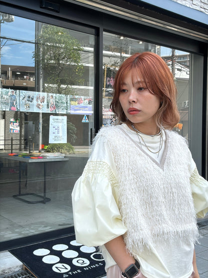パフスリーブデザインTシャツ