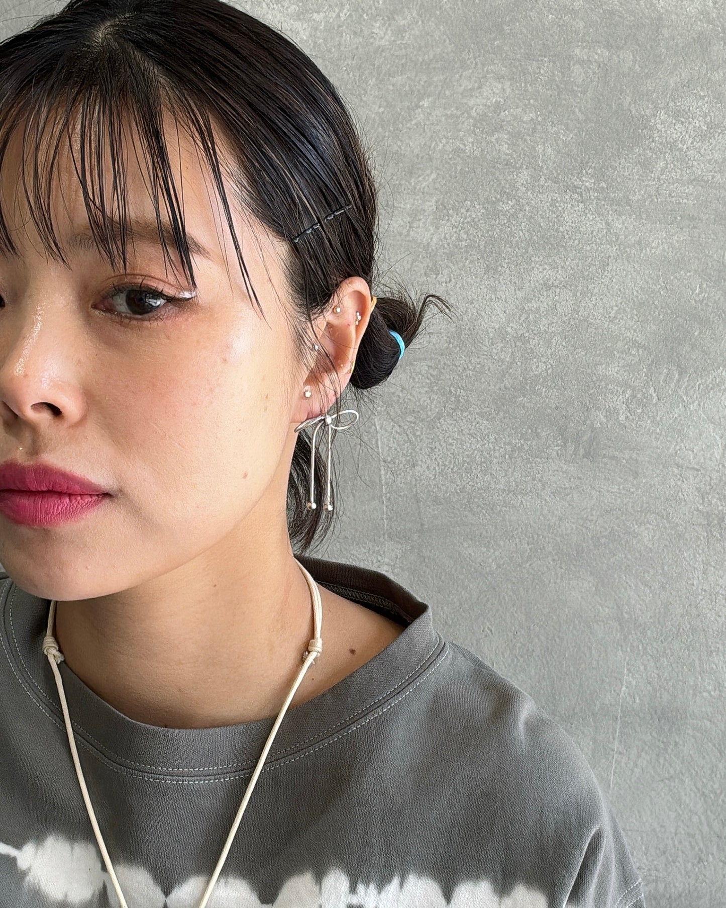 リボンデザインピアス／No.9／BUYING series