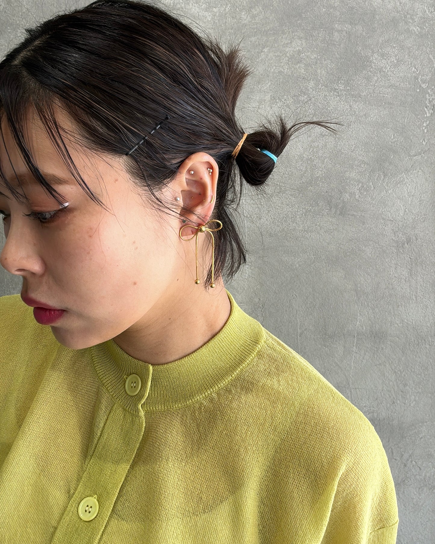 リボンデザインピアス／No.9／BUYING series