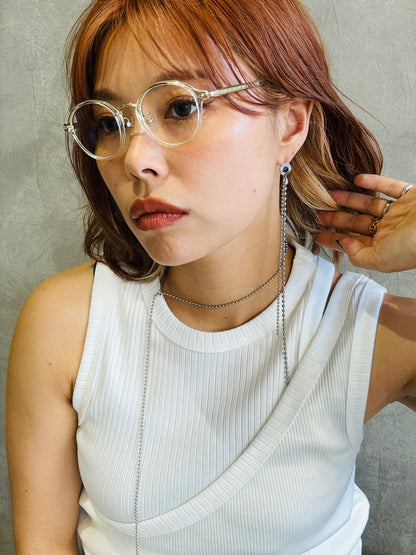 ロングピアス(ボールチェーン)