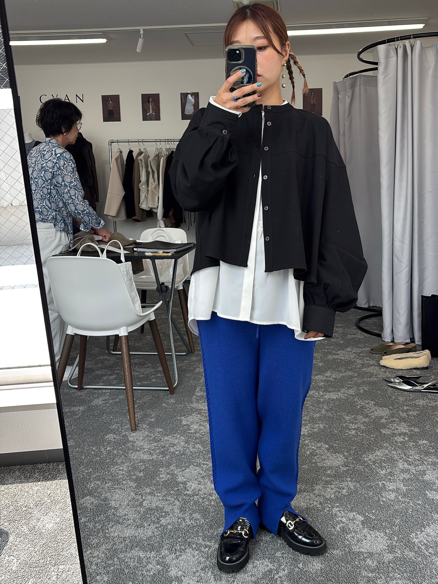 【予約販売】ケーブルラインニットジョガーパンツ／507392／CYAN tokyo