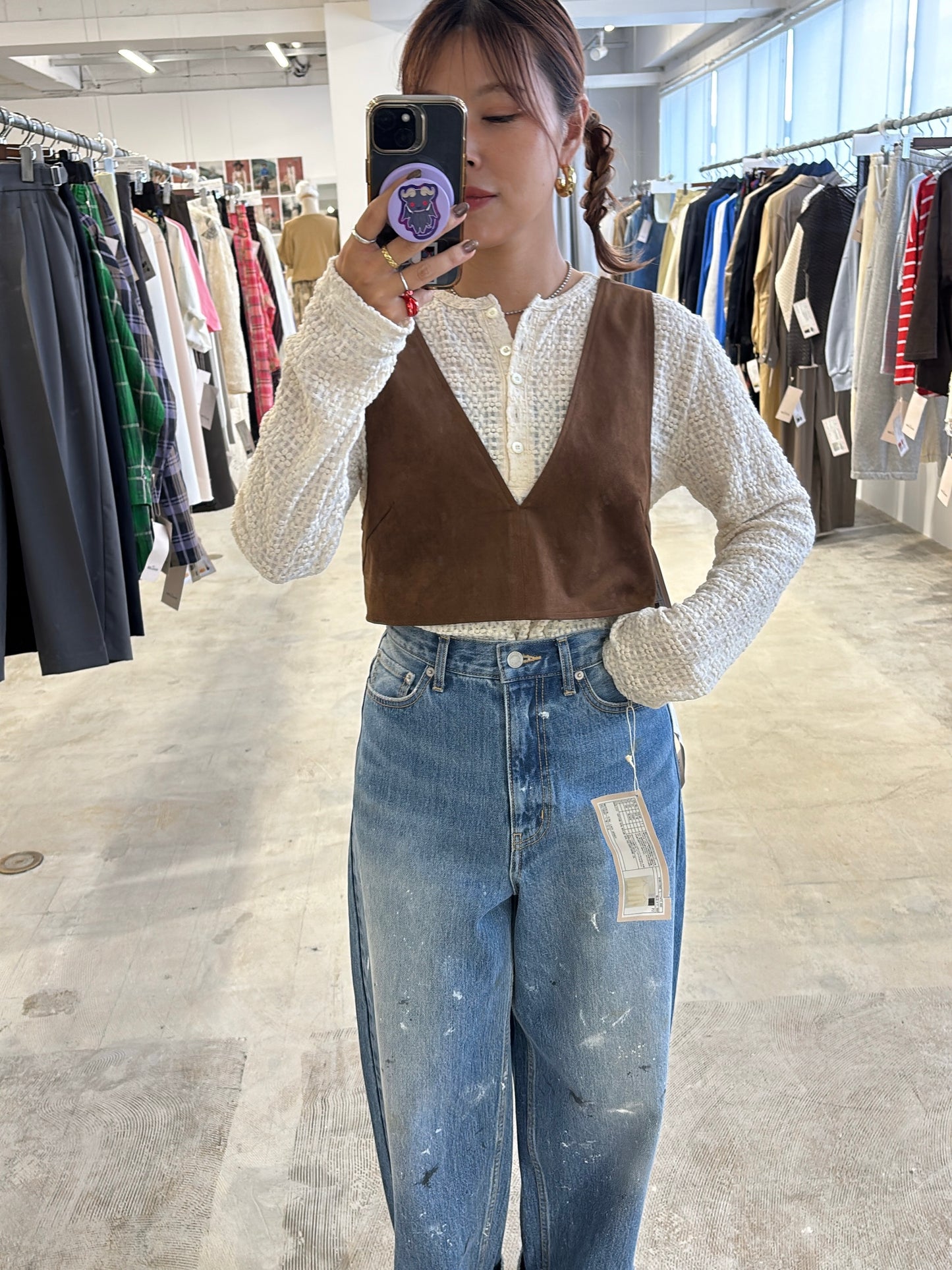 【予約販売】ECOスウェードベスチェ／8613701／LE MÉLANGE