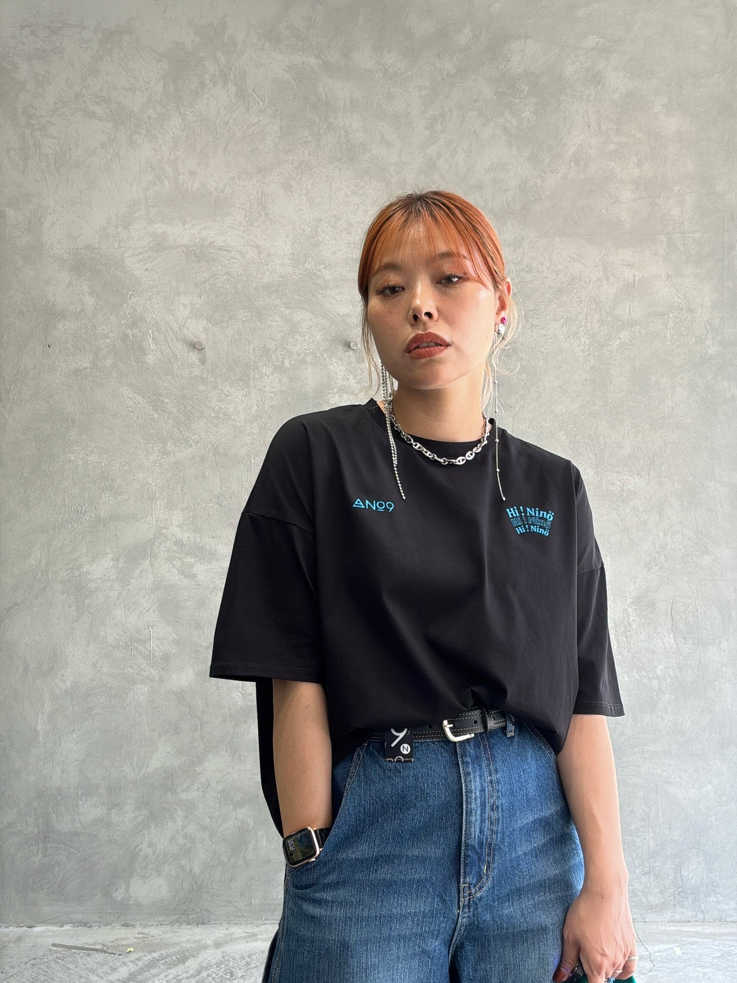 受付終了【予約販売】”Hi Ninö” オリジナルドライタッチコットンTシャツ／No.9-the Nines-