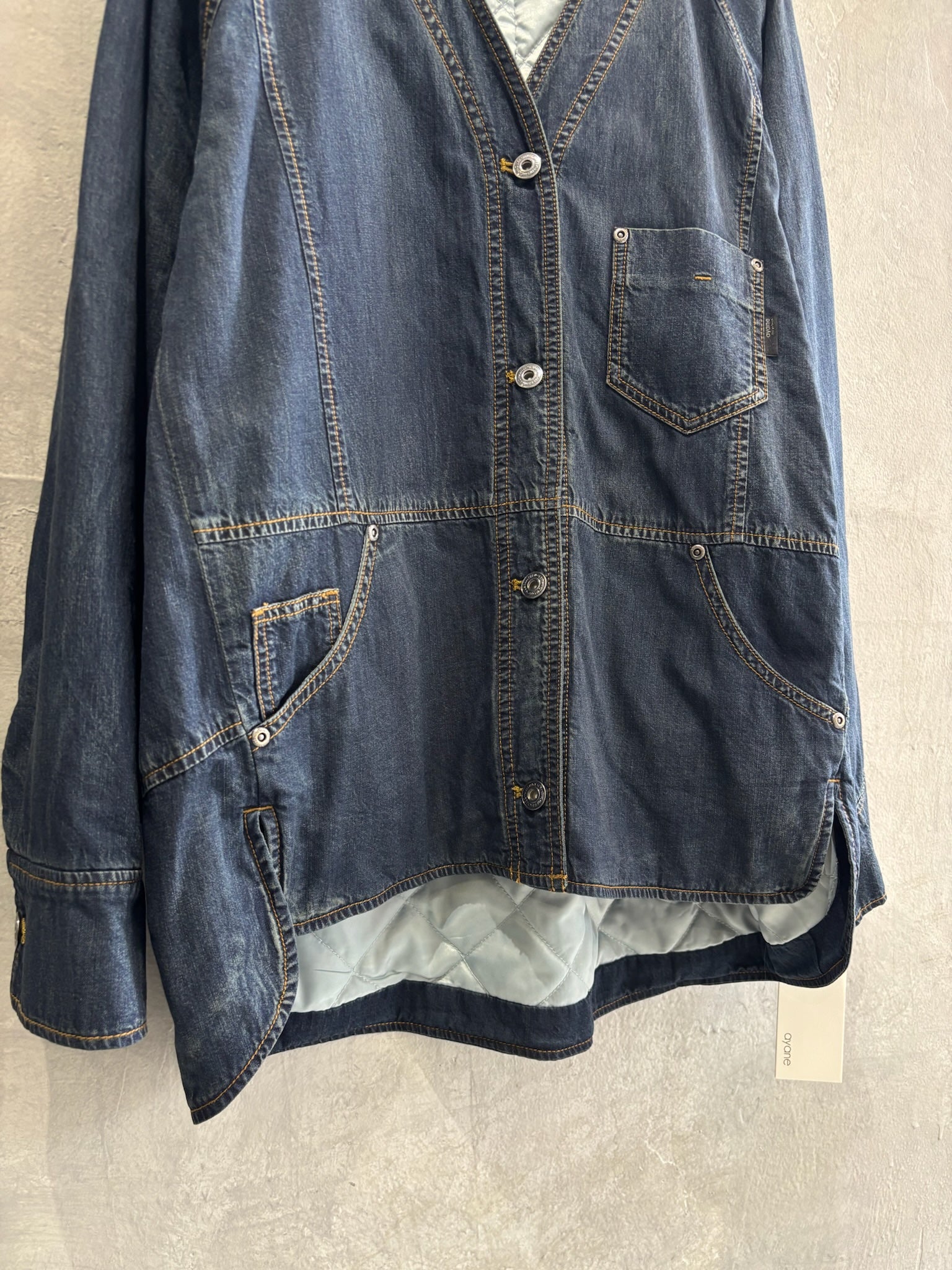 アヤン ayane 裏キルトダンガリージャケット ayane セール SALE アヤン 裏キルトダンガリージャケット 2024年